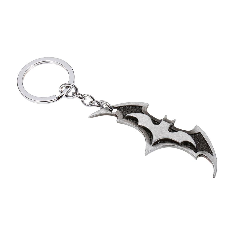 The Batman Key Ring Bat Symbol Metal Key Chain (Black)