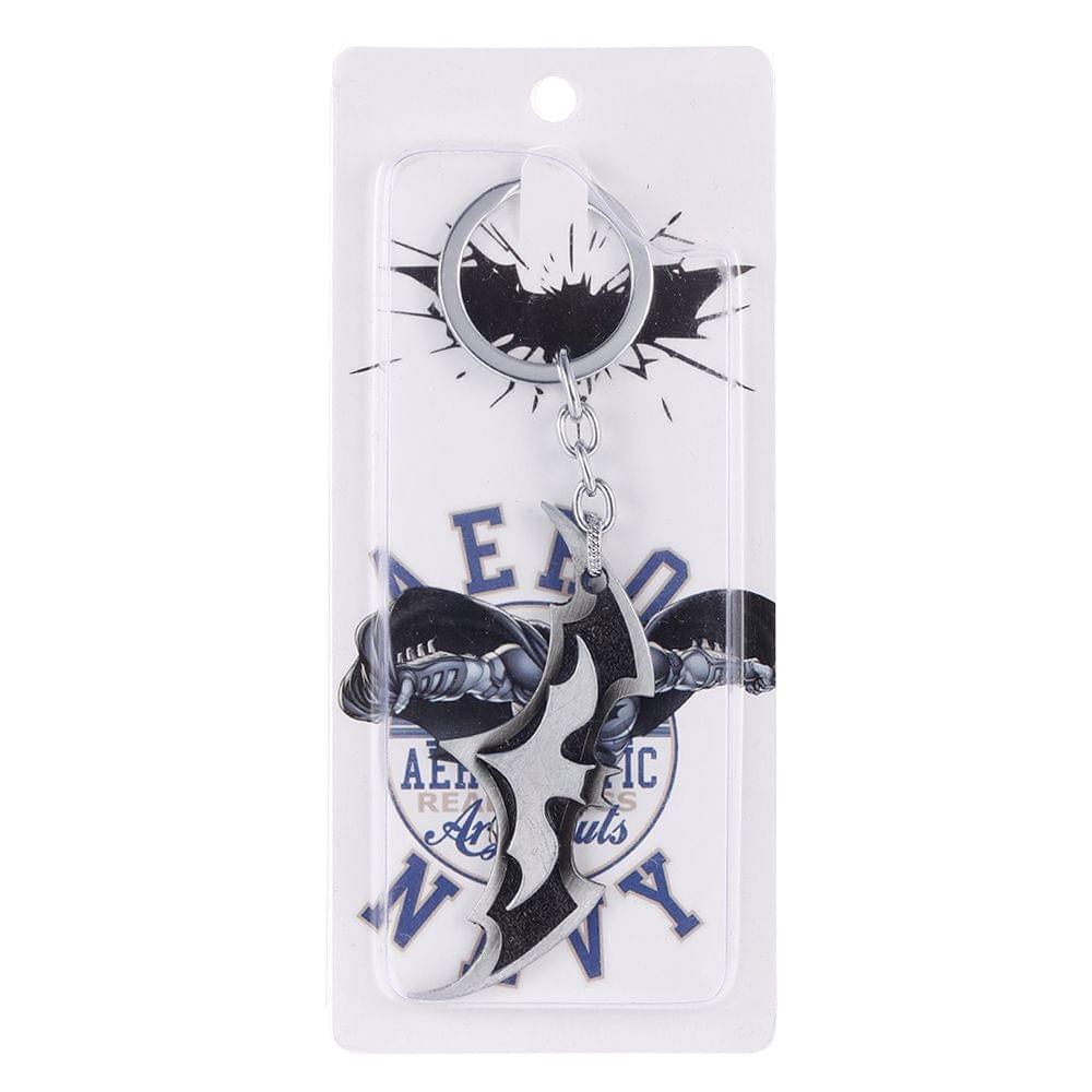 The Batman Key Ring Bat Symbol Metal Key Chain (Black)