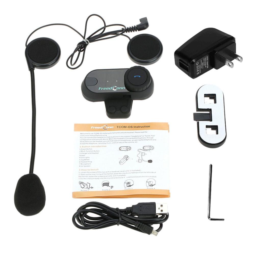 Freedconn TCOM-OS Motorcycle Helmet Bluetooth Intercom - US Plug