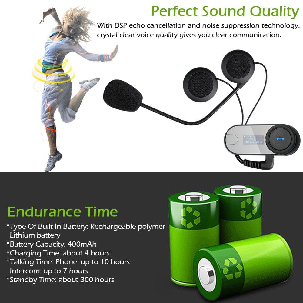 Freedconn TCOM-SC Motorcycle Helmet Bluetooth Intercom - US Plug