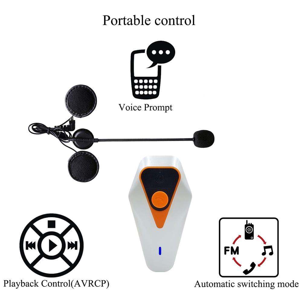WT002 Motorcycle Helmet Bluetooth Intercom Wireless
