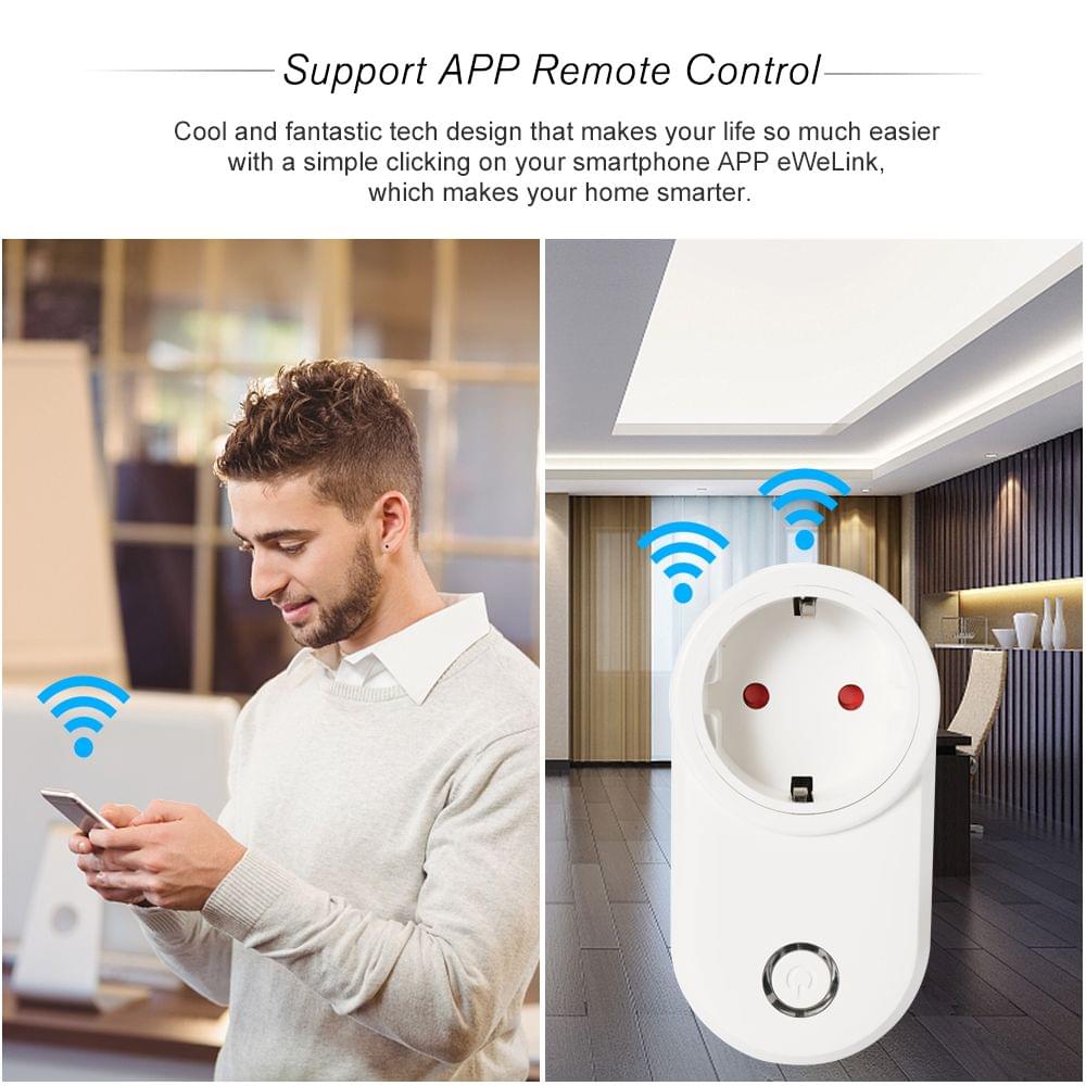 eWeLink Mini Smart WiFi Socket EU Type E Smart Plug Remote - EU-E