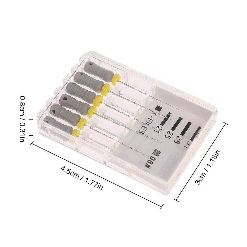 6PCS K-type File Endodontic Root Canal Manual K-Files - 15-40