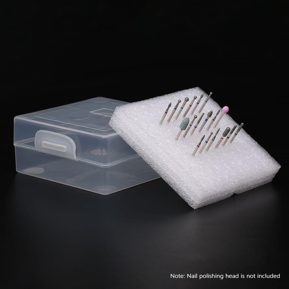 100-hole Grinding Head Storag Box Nail Drill Bits Holder for