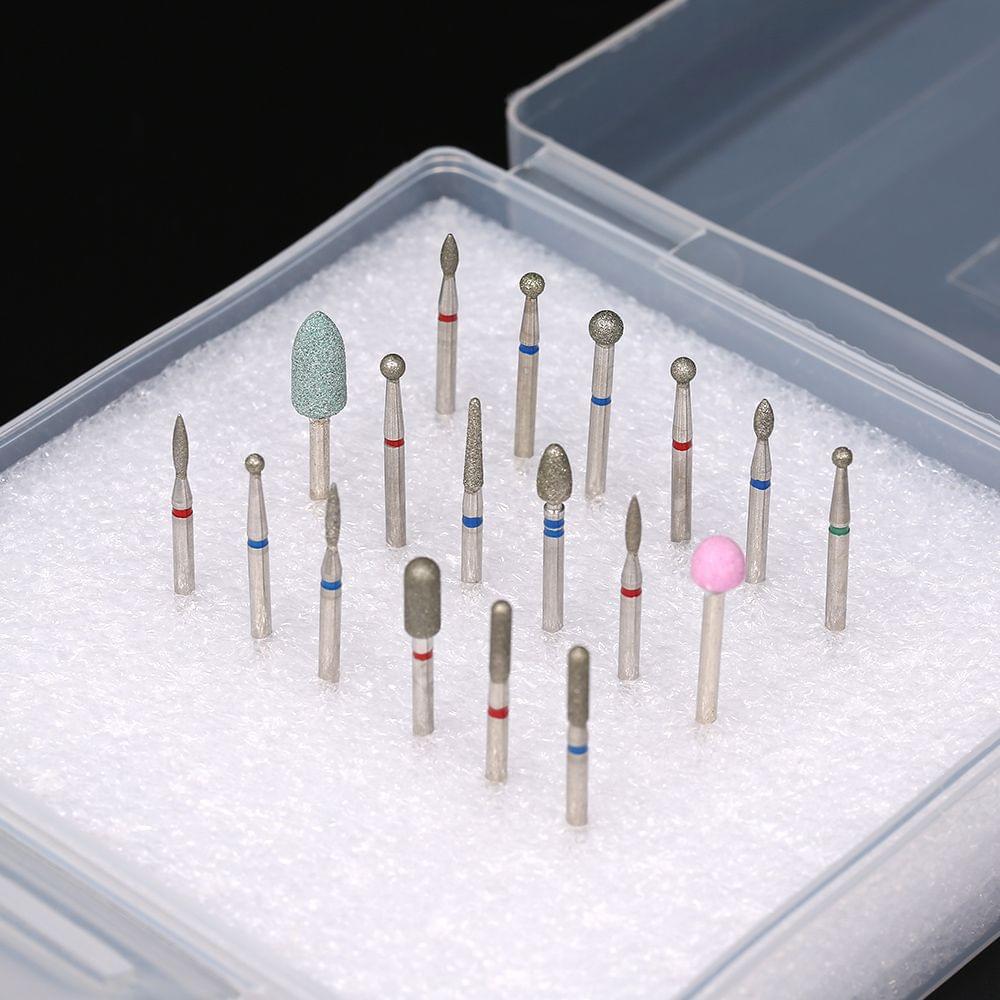 100-hole Grinding Head Storag Box Nail Drill Bits Holder for