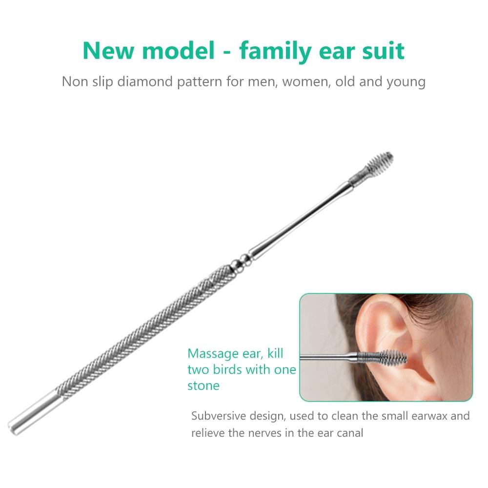 6Pcs Ear Pick Set Stainless Steel Earpick Ear Wax Curette - 6PCS