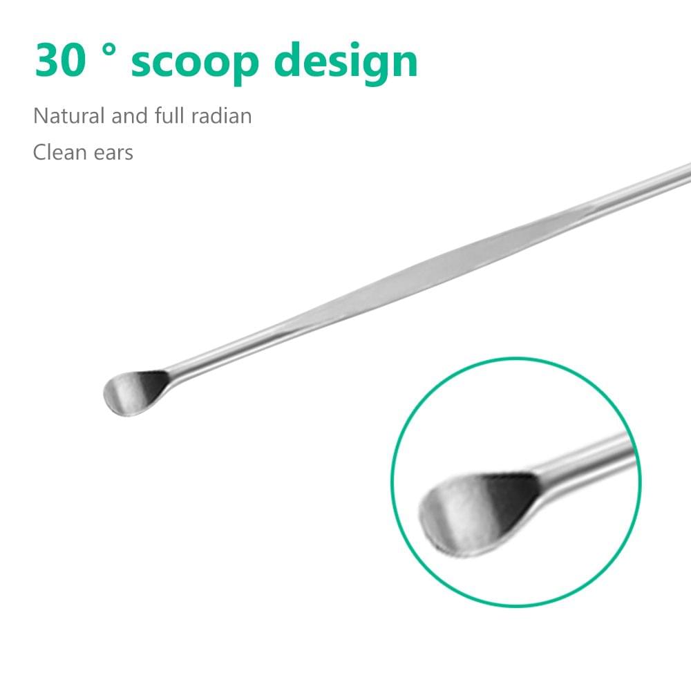 6Pcs Ear Pick Set Stainless Steel Earpick Ear Wax Curette - 6PCS