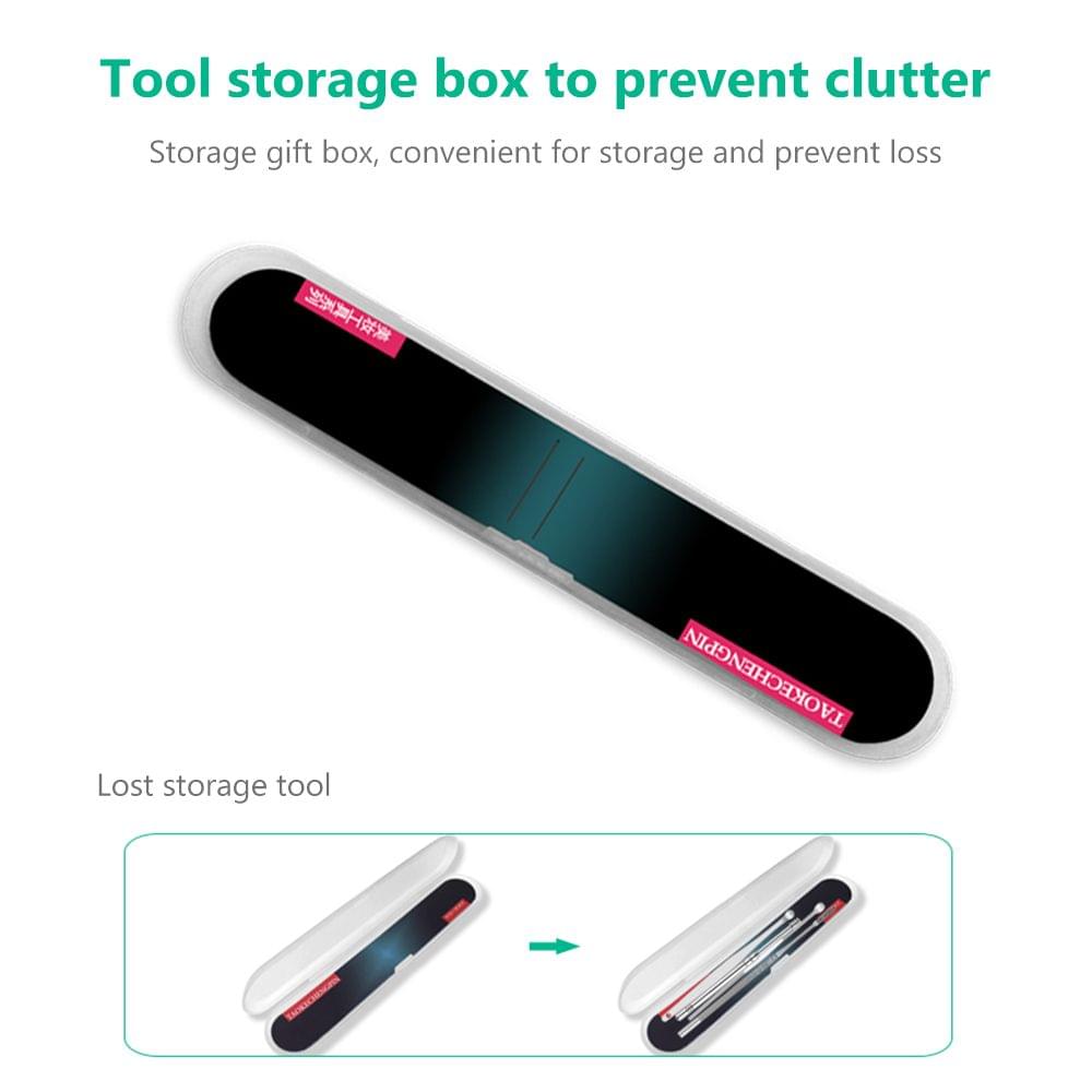 6Pcs Ear Pick Set Stainless Steel Earpick Ear Wax Curette - 6PCS