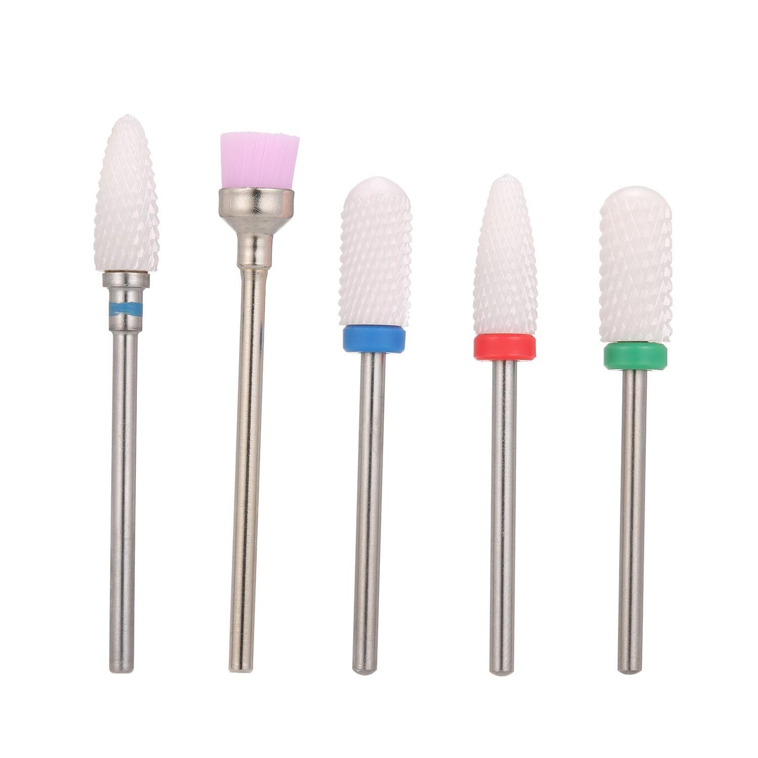 Set of 5pcs Ceramic Nail Drill Bits Set Pedicure & Manicure