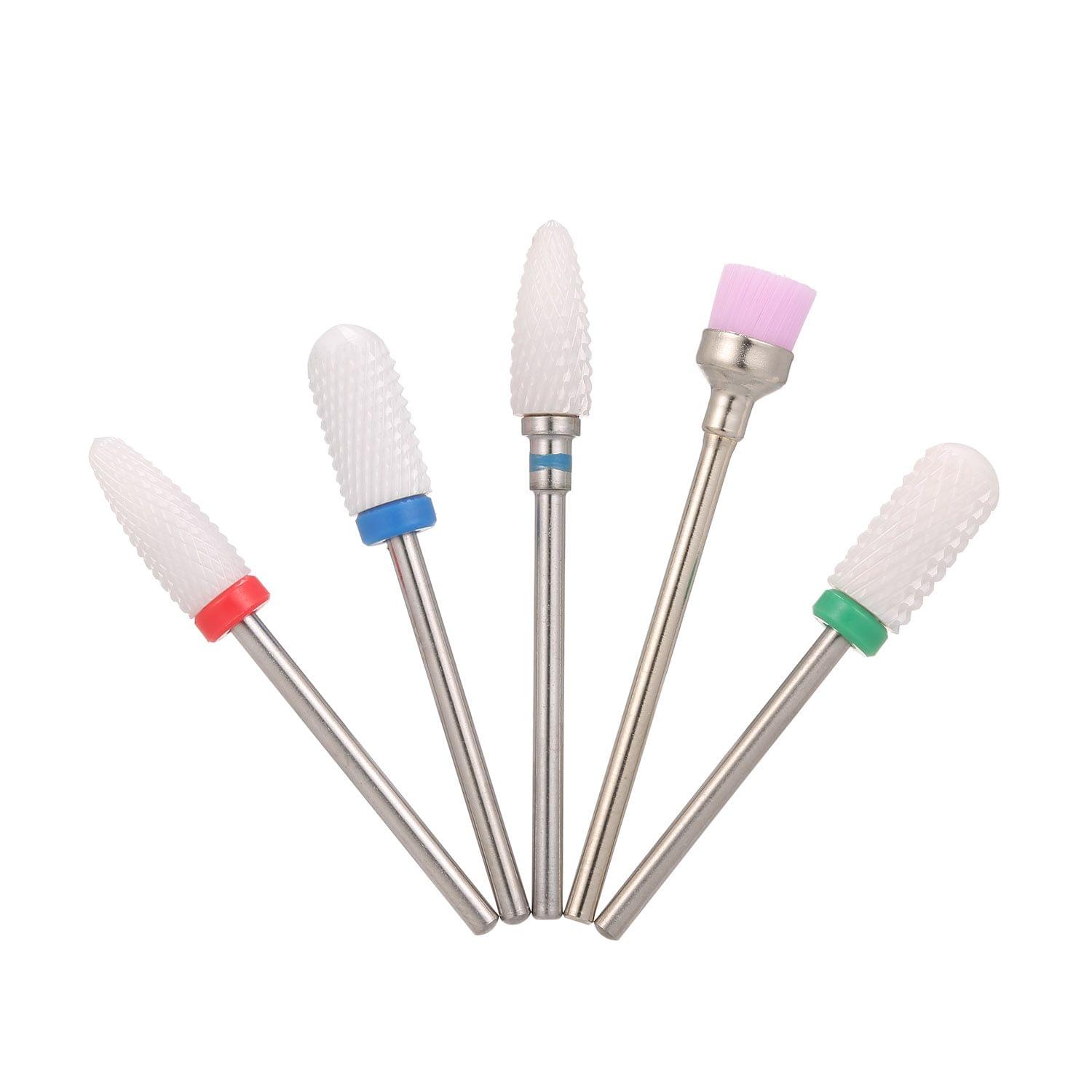 Set of 5pcs Ceramic Nail Drill Bits Set Pedicure & Manicure