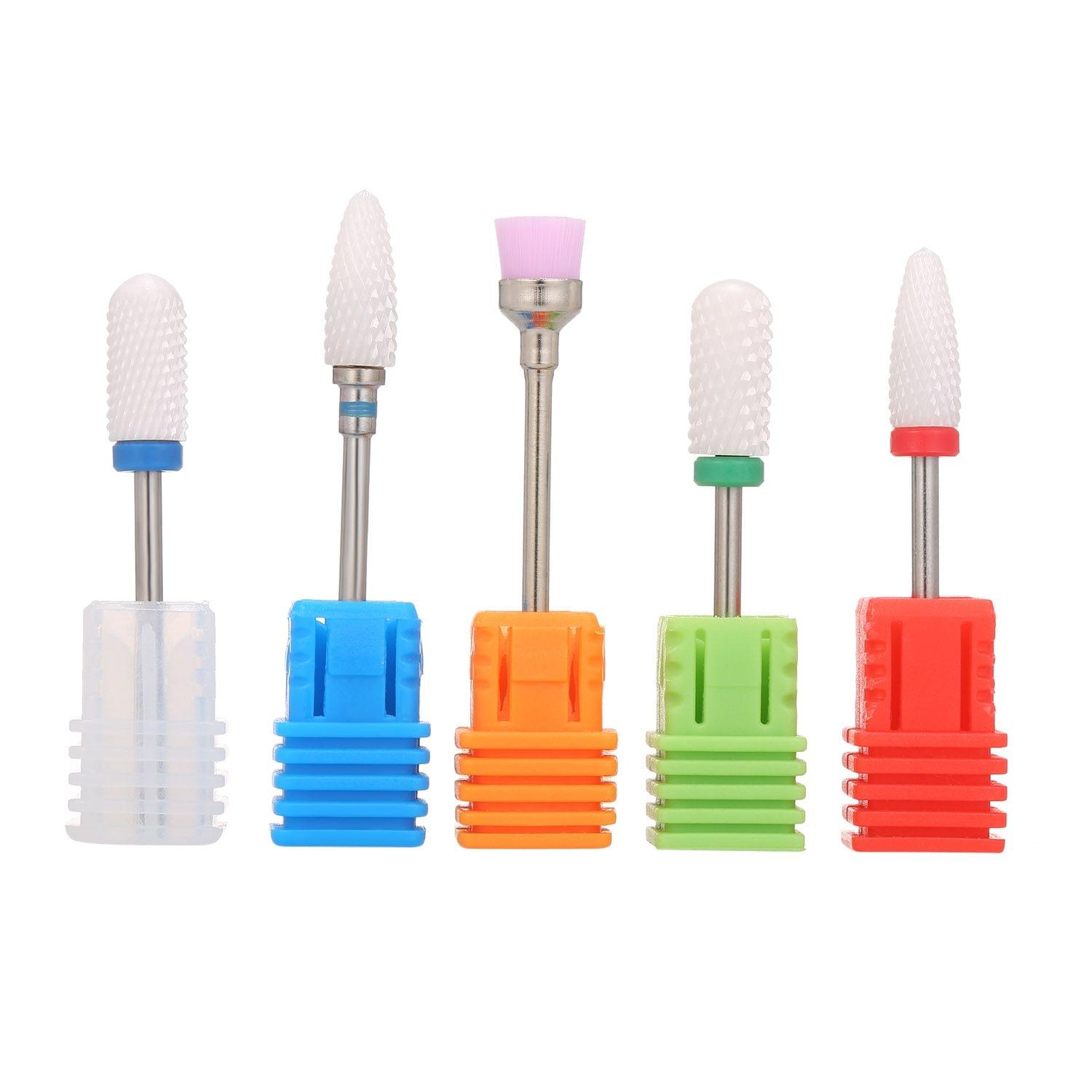 Set of 5pcs Ceramic Nail Drill Bits Set Pedicure & Manicure