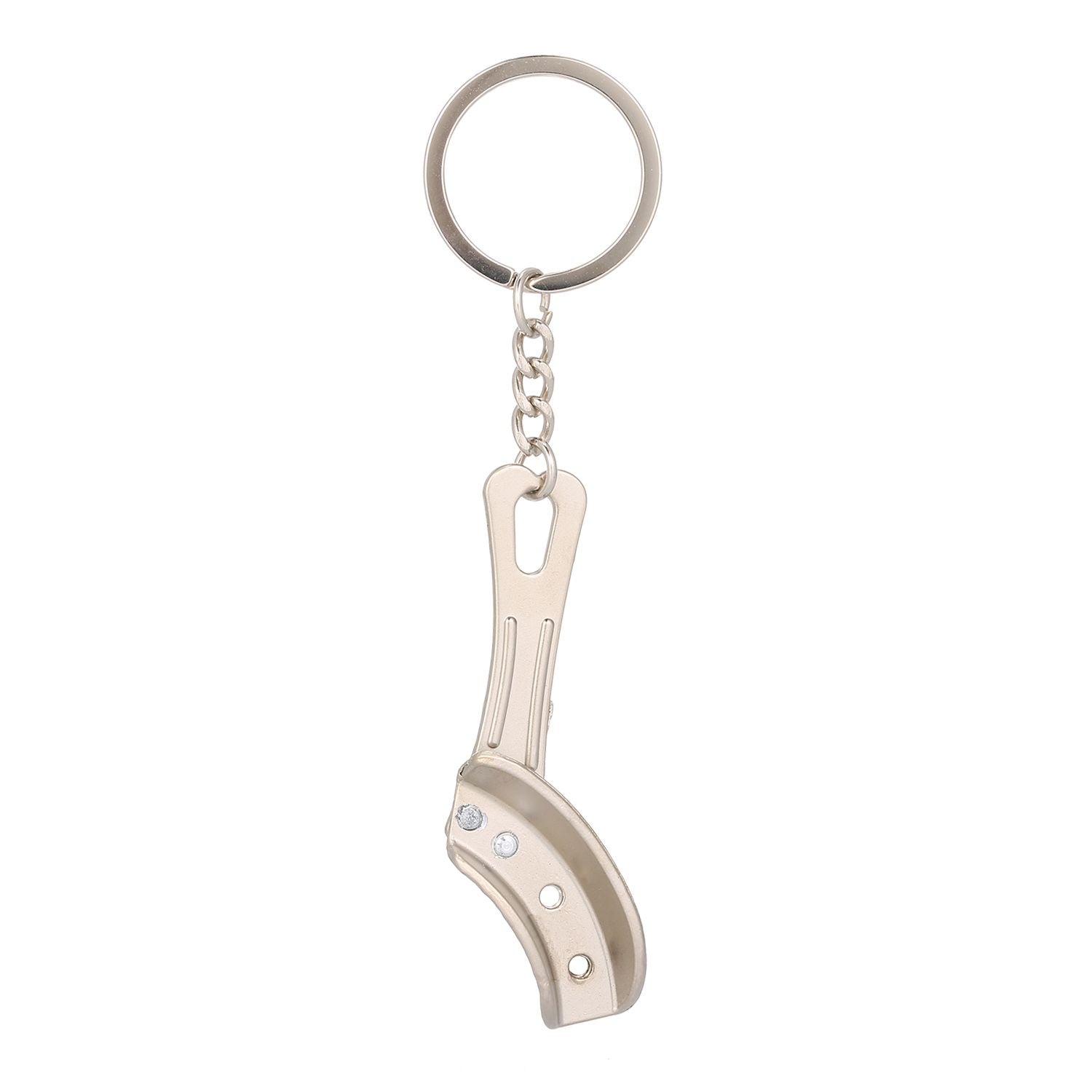 Denture-shaped Key Chain Dental Theme Stainless Steel Key - Denture-shaped