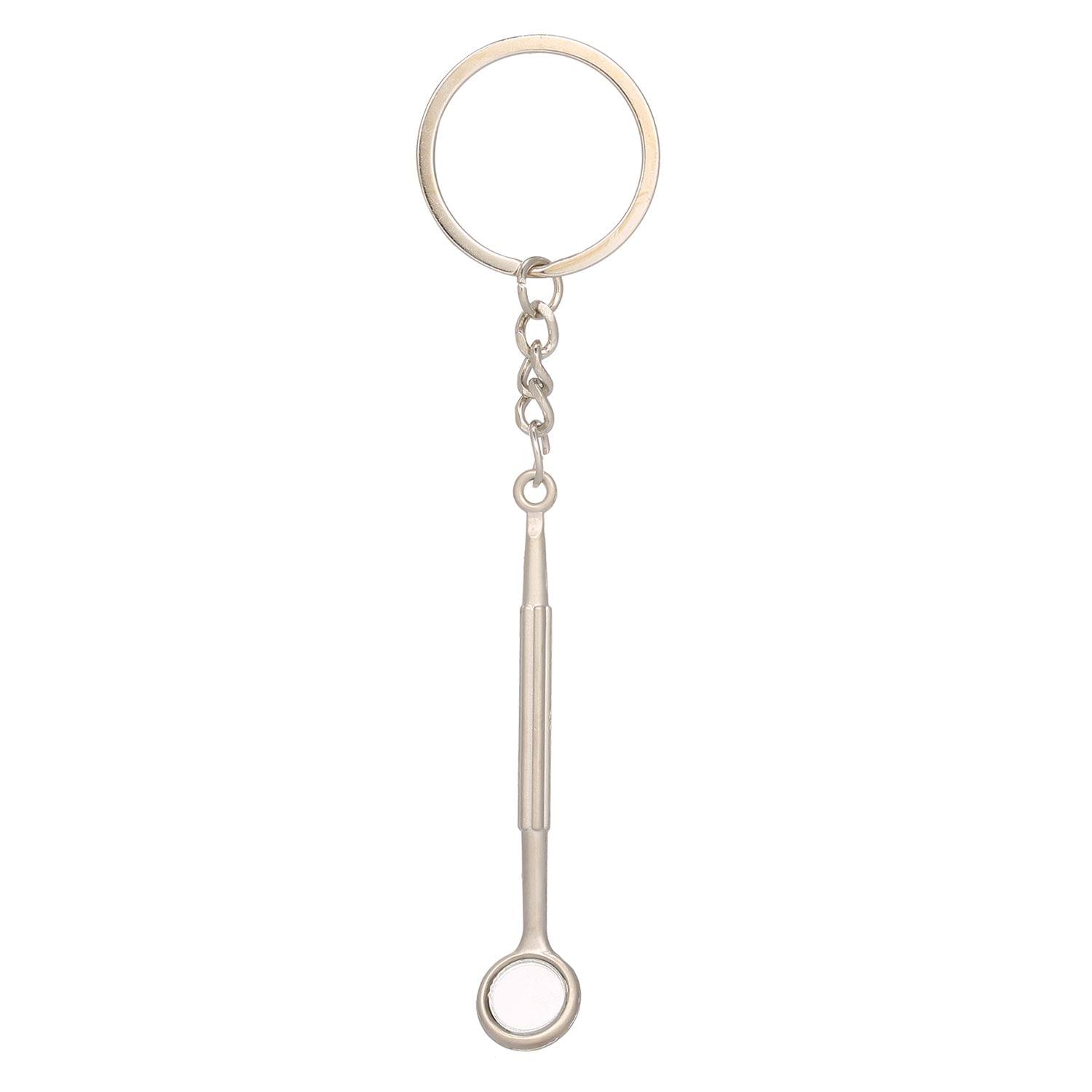 Odontoscope-shaped Key Chain Dental Theme Stainless Steel - Odontoscope-shaped