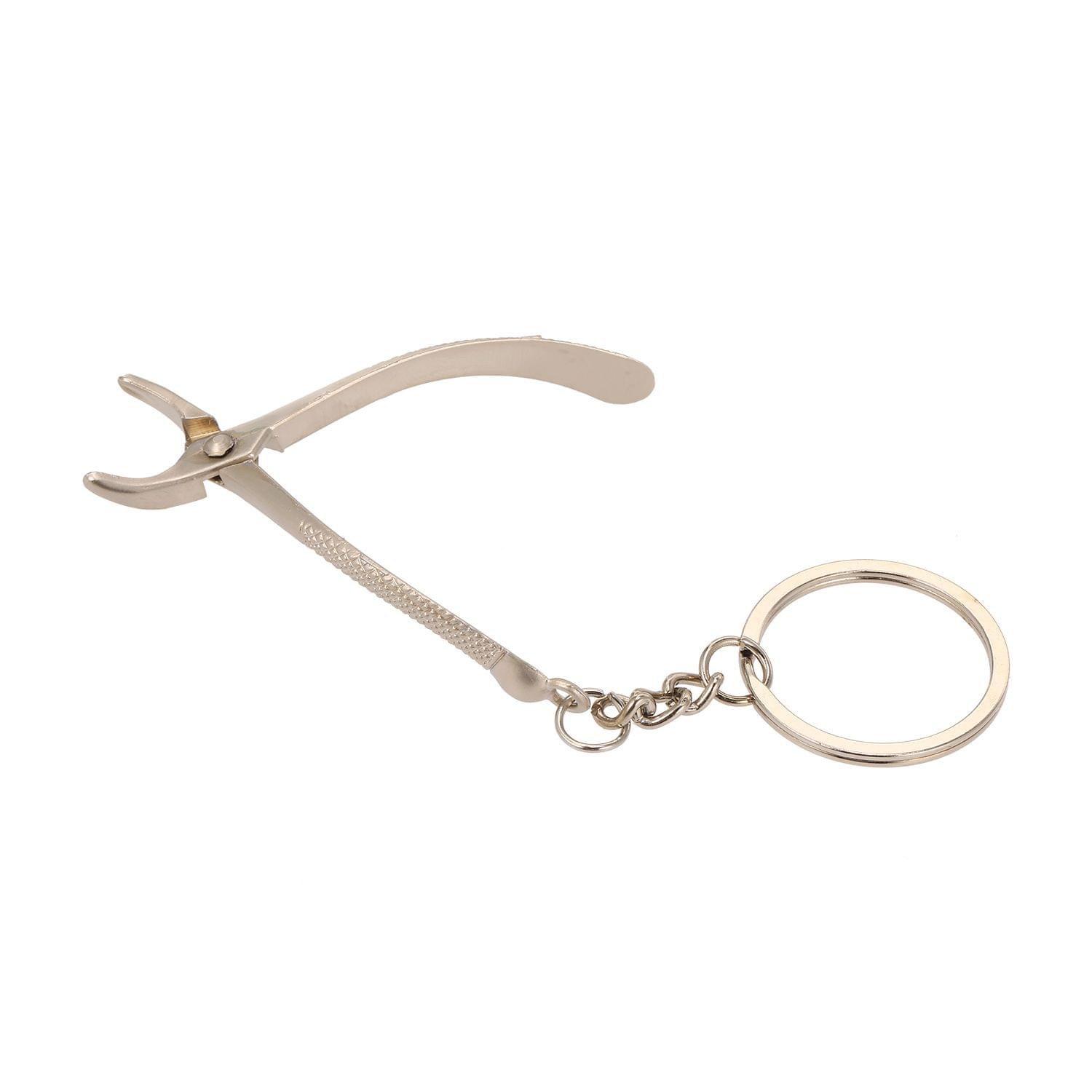 Dental Forcep-shaped Key Chain Dental Theme Stainless Steel - Dental Forcep-shaped