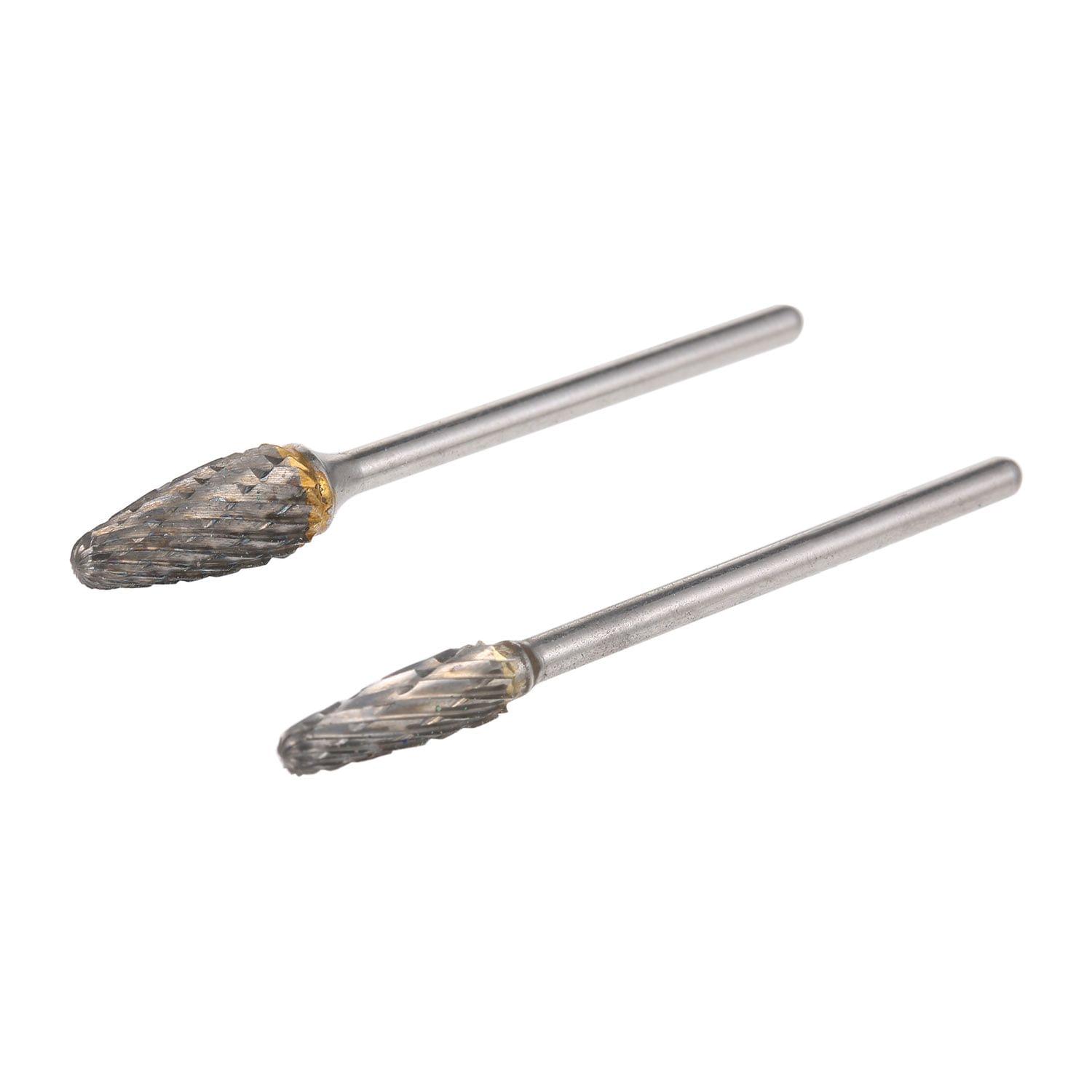 Rotary Bur Set 6pcs Silicone Drill Bits & 2pcs Tungsten