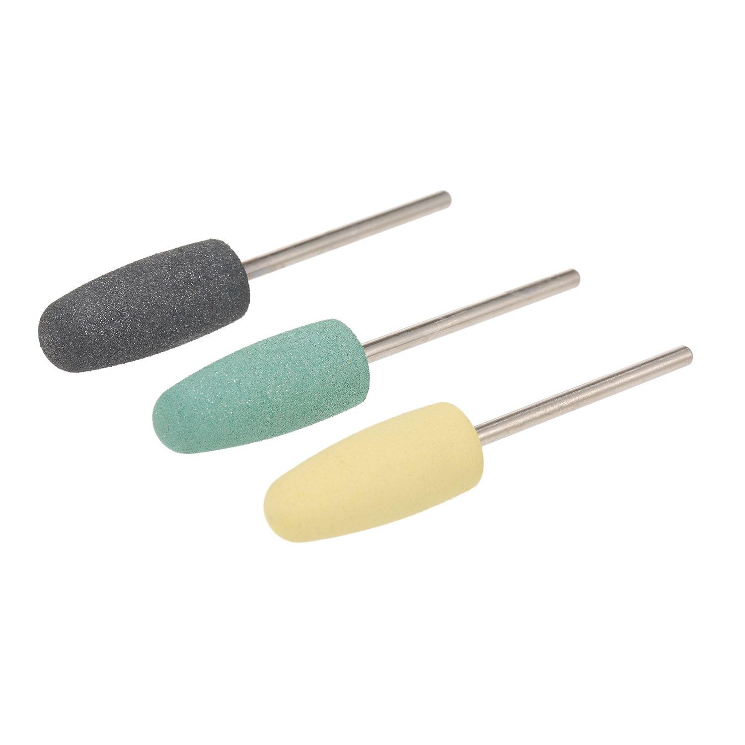 Rotary Bur Set 6pcs Silicone Drill Bits & 2pcs Tungsten