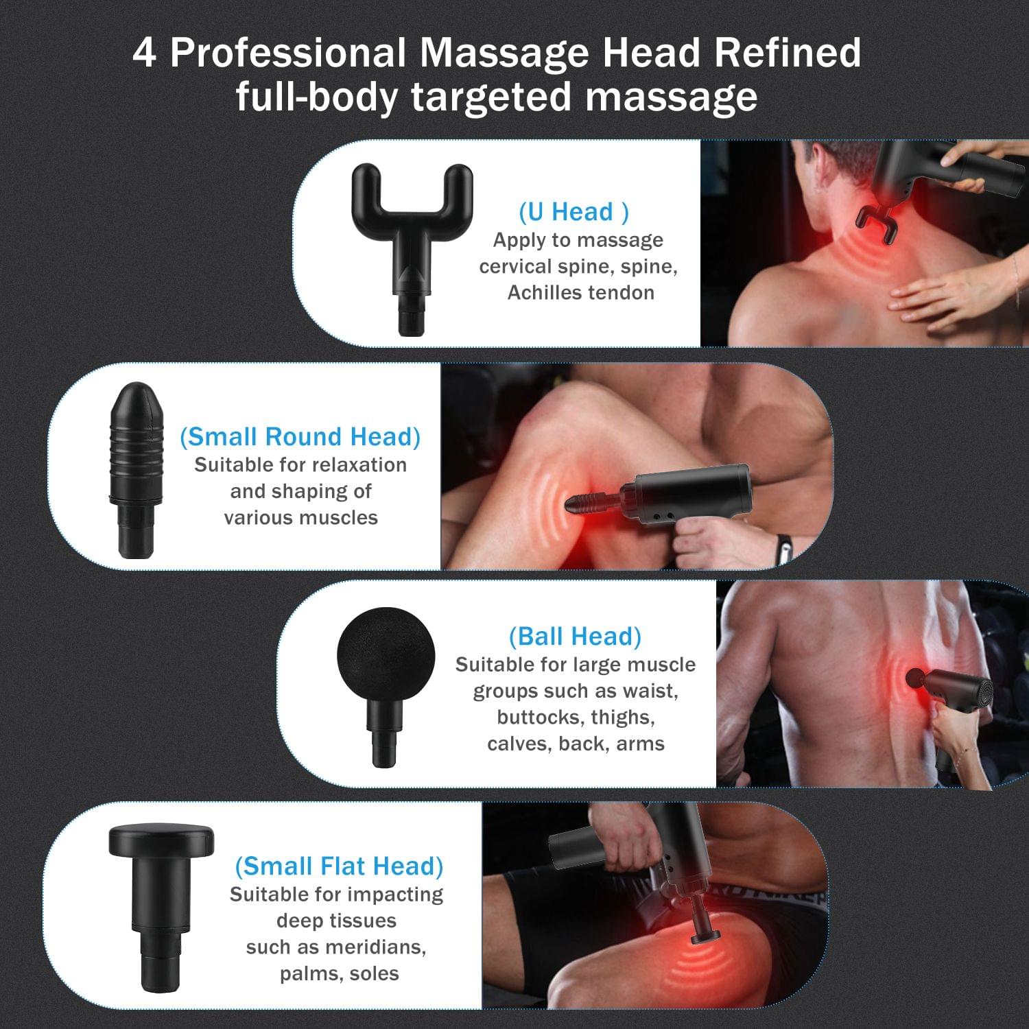 HF-280 Fascial Gun 6-Level Variable Frequency Vibration - EU Plug
