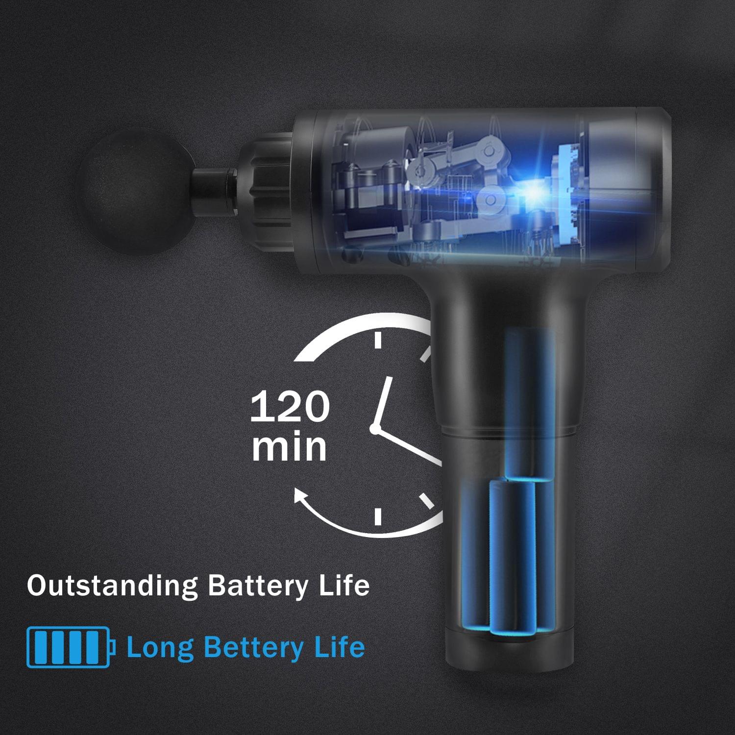 HF-280 Fascial Gun 6-Level Variable Frequency Vibration - EU Plug