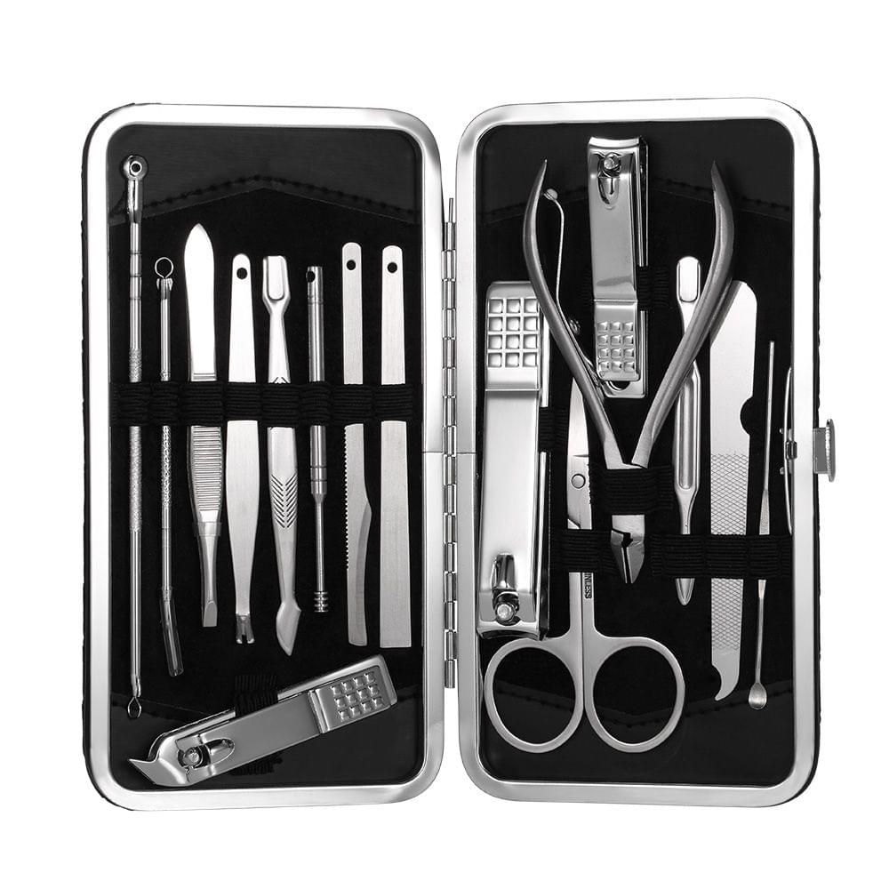 16Pcs Stainless Steel Manicure Pedicure Set Nail Clipper