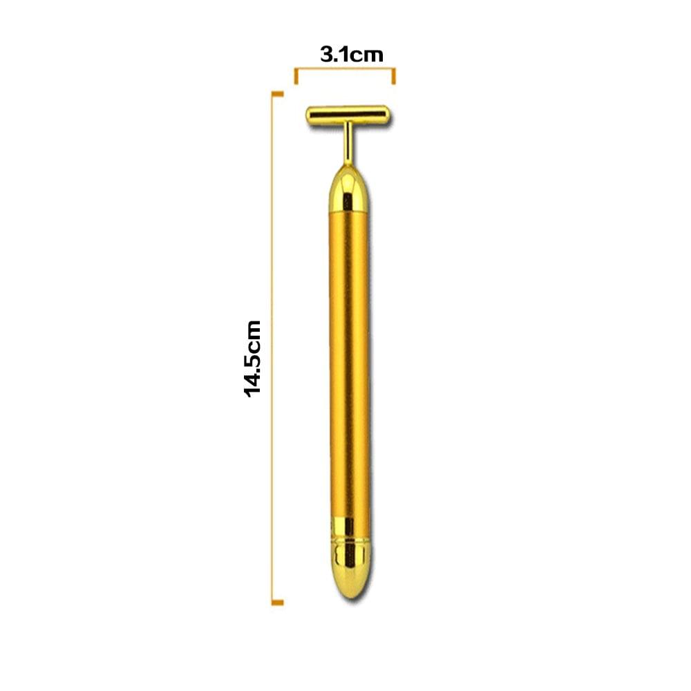 Women 24K Golden Massage Bar Fashion Anti Wrinkles Face