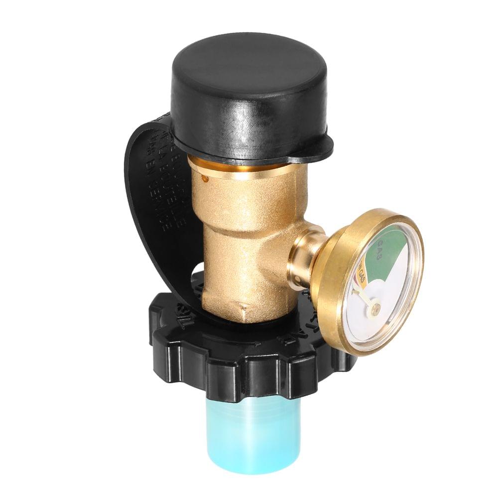 Lixada Propane Tank Adapter Solid Brass Regulator Valve - With gauge