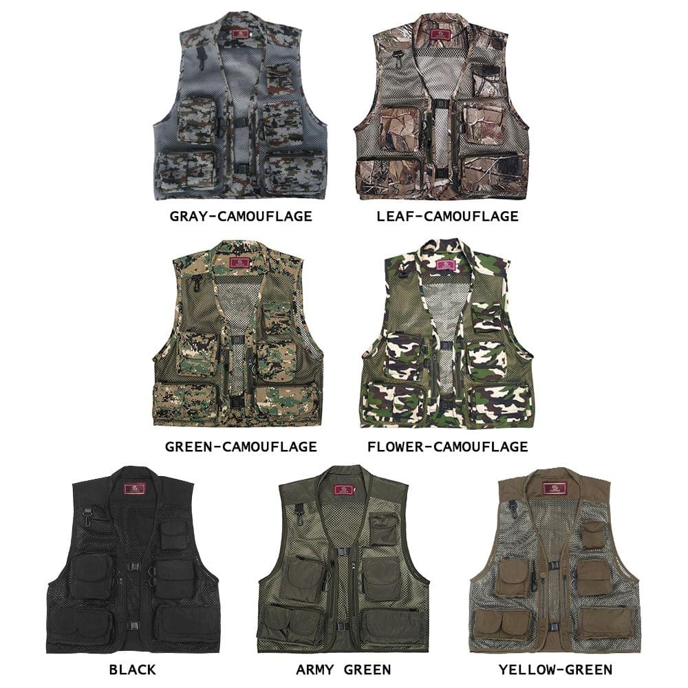Fishing Photography Vest Summer Multi Pockets Mesh Jackets - XXXL