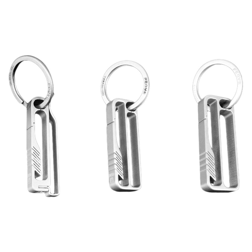 Lightweight Titanium Key Chain Men Waist Belt Key Ring - A