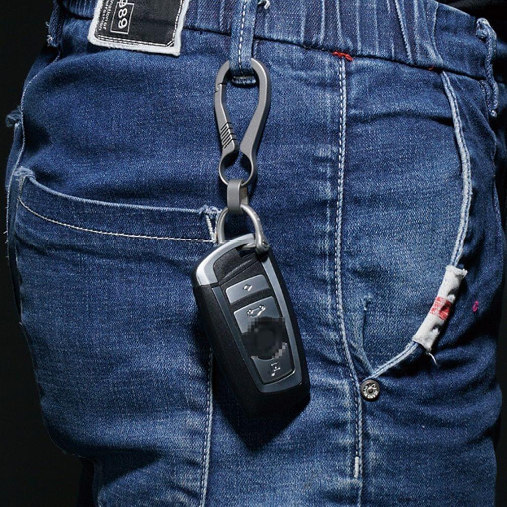 Outdoor Lightweight Titanium Key Chain Quick-release Key - A Plus