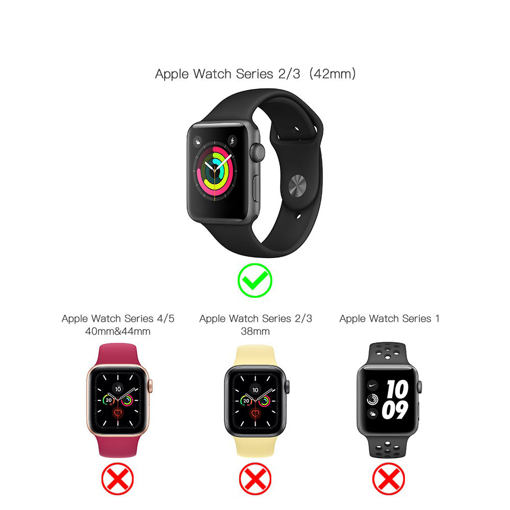 SHELLBOX Silicone Watch Band+Waterproof Cover for Apple Watch Series 3 / 2 42mm - UNIQBUY