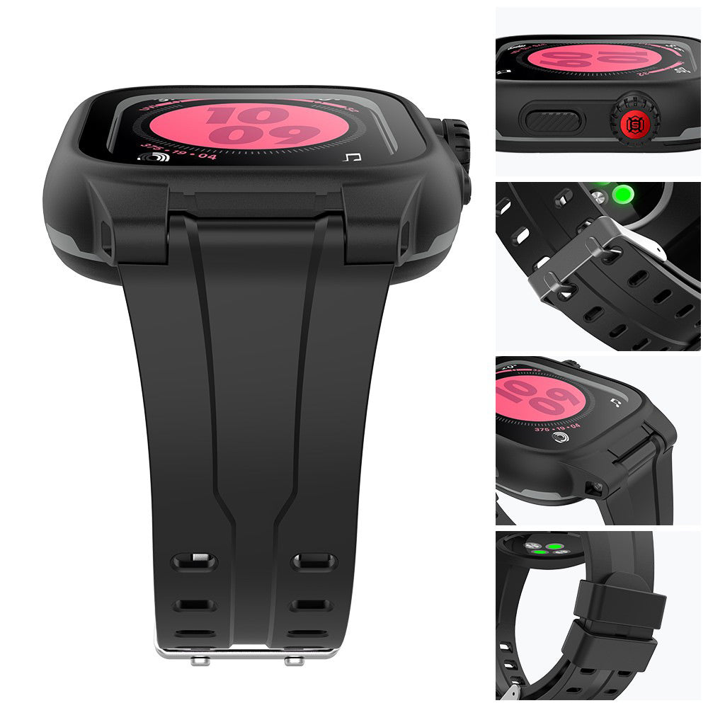 SHELLBOX Silicone Watch Band+Waterproof Cover for Apple Watch Series 3 / 2 42mm - UNIQBUY