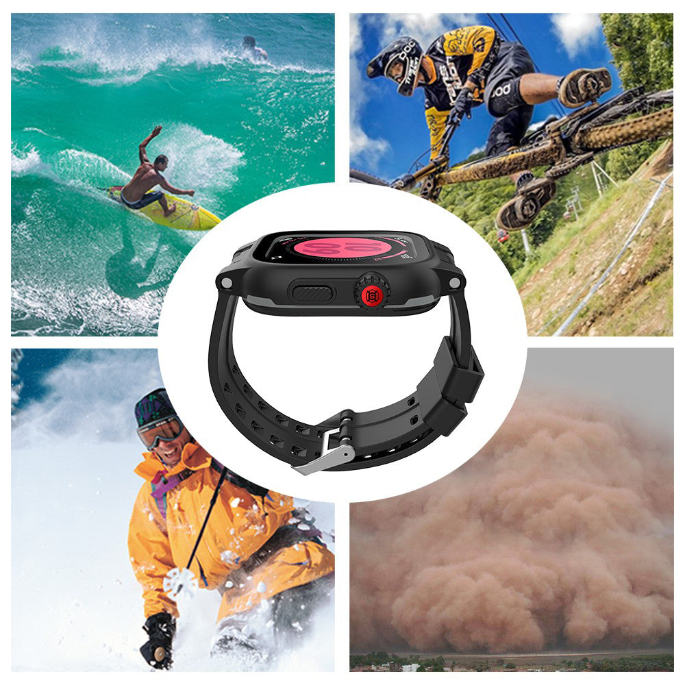SHELLBOX Silicone Watch Band+Waterproof Cover for Apple Watch Series 3 / 2 42mm - UNIQBUY