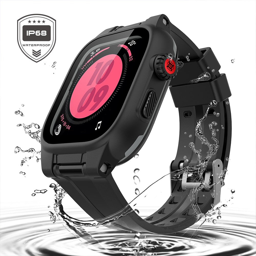 SHELLBOX Silicone Watch Band+Waterproof Cover for Apple Watch Series 3 / 2 42mm - UNIQBUY