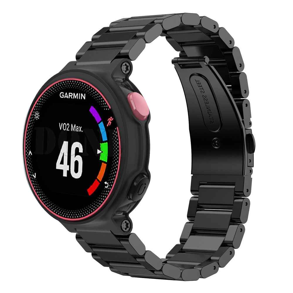 316 Stainless Steel Watch Band for Garmin Forerunner 630 620 220 230 235 735 - Black
