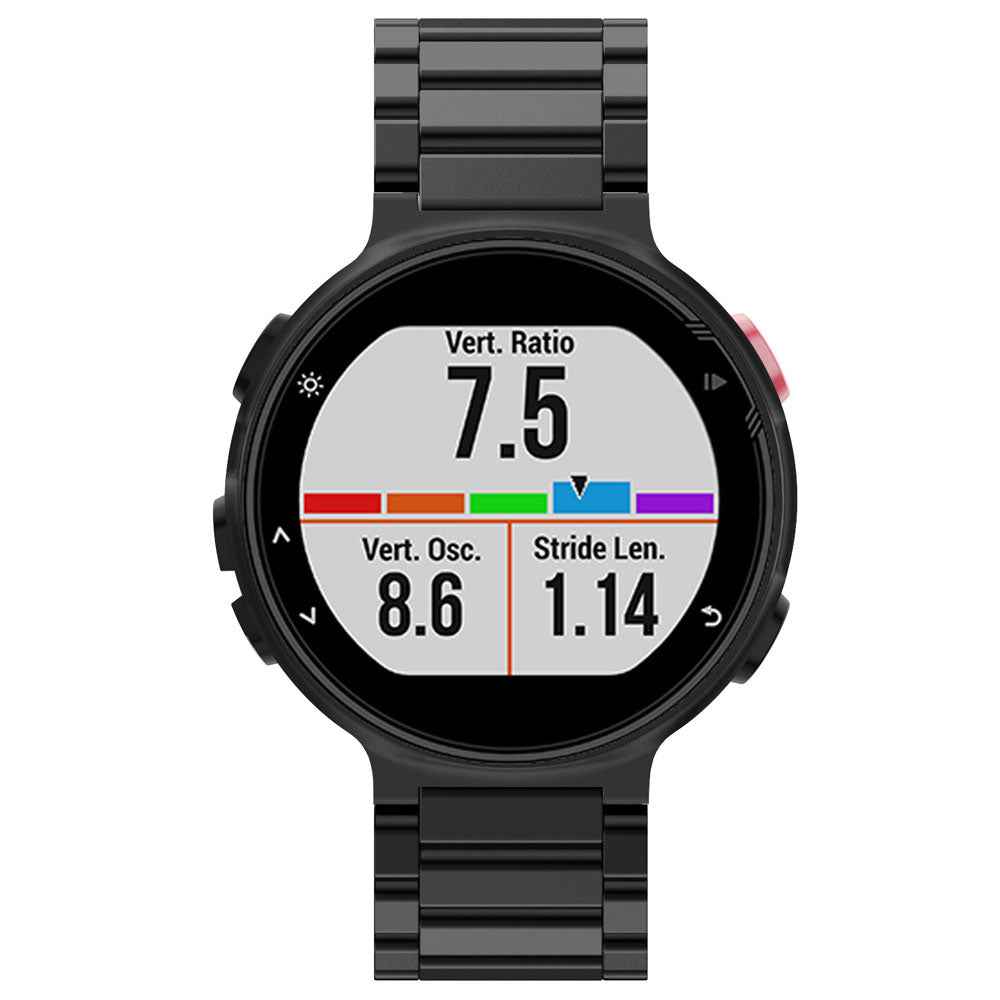 316 Stainless Steel Watch Band for Garmin Forerunner 630 620 220 230 235 735 - Black