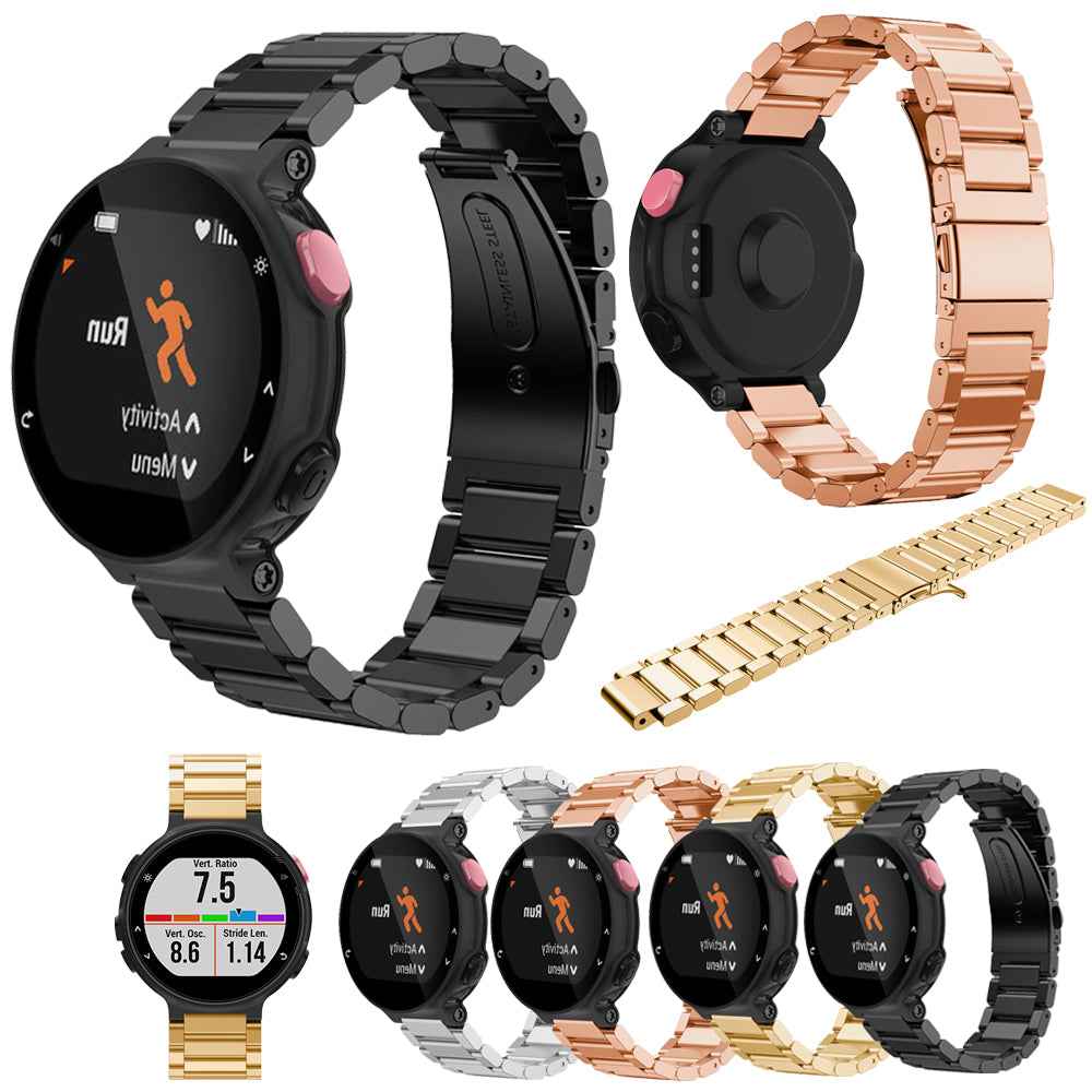 316 Stainless Steel Watch Band for Garmin Forerunner 630 620 220 230 235 735 - Black