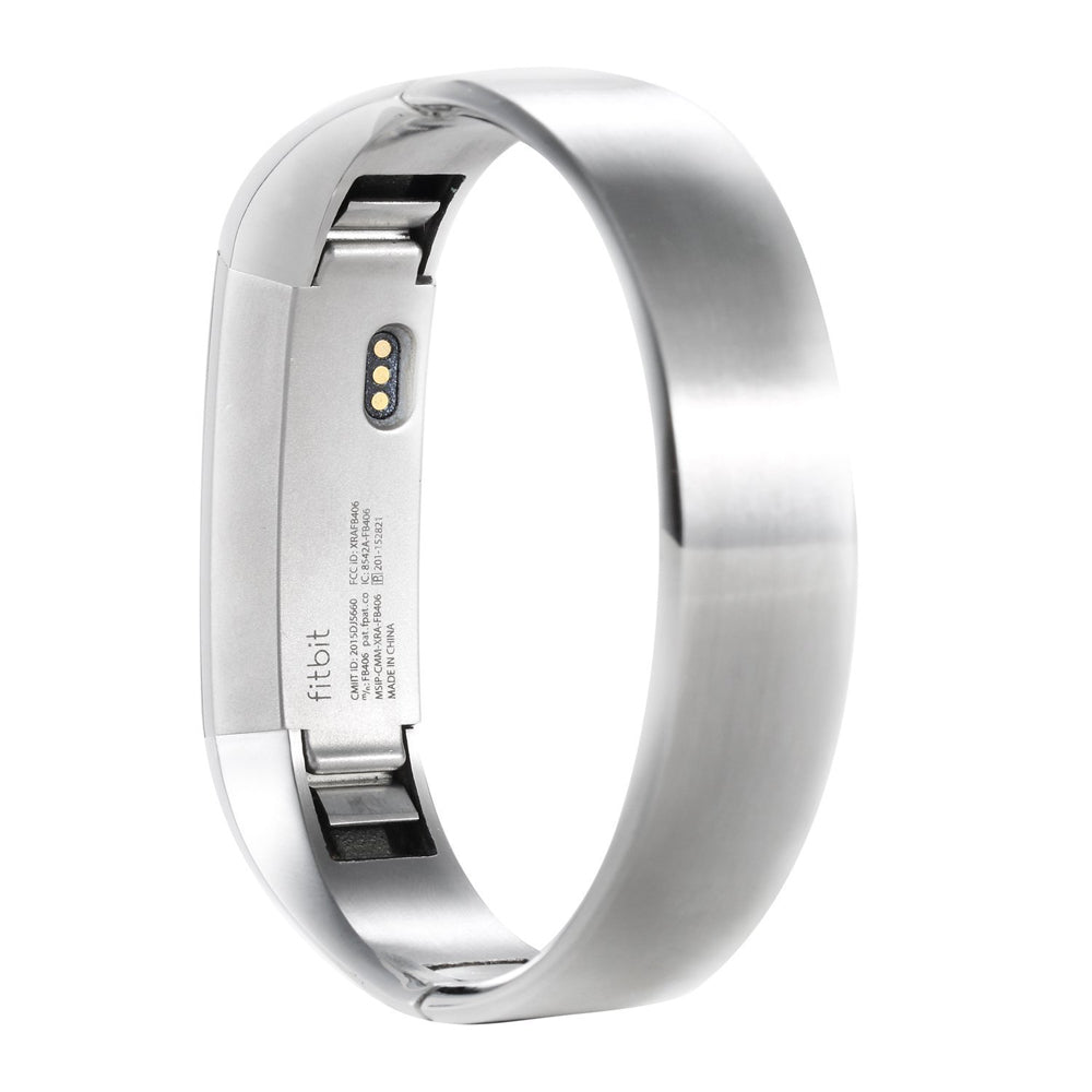 Simple Style Stainless Steel Snap-on Clasp Bracelet Wristband for Fitbit Alta - Silver Color - UNIQBUY
