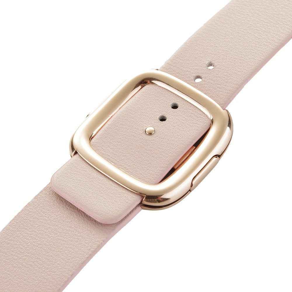 Modern Genuine Leather Watch Band with Magnetic Buckle for Apple Watch Series 8 / 7 41mm / Series 6 SE / SE(2022) / 5 / 4 40mm / Series 3 / 2 / 1 38mm - Pink