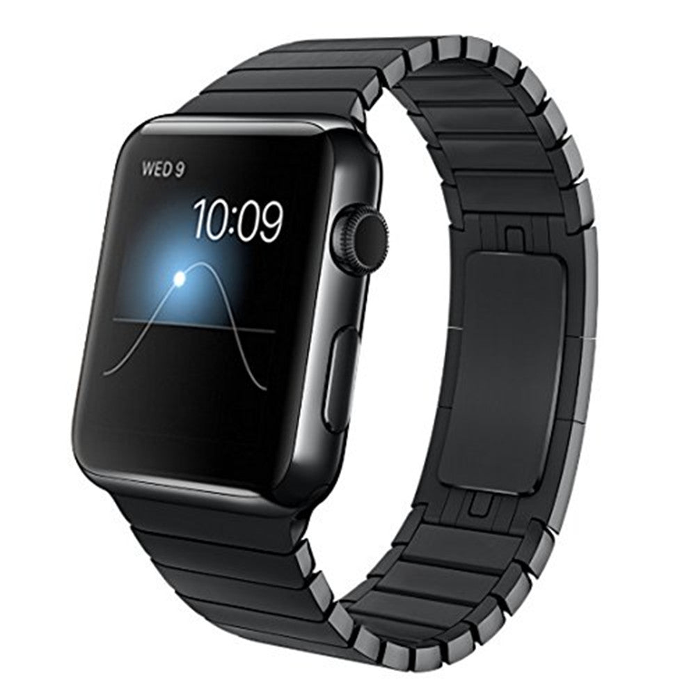 1:1 Scale Stainless Steel Link Bracelet for Apple Watch Series 8 7 41mm / Series 6 SE / SE(2022) 5 4 40mm / Series 3 2 1 38mm - Black - UNIQBUY