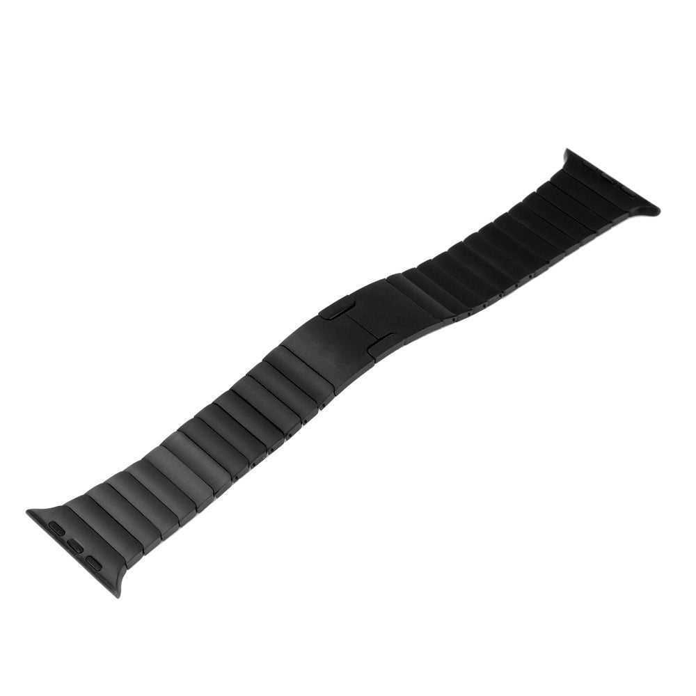 1:1 Scale Link Bracelet Stainless Steel Band for Apple Watch Series 8 45mm / Ultra 49mm / 7 45mm / Series / 6 SE / SE (2022) / 5 / 4 44mm / Series 3 / 2 / 1 42mm - Black - UNIQBUY