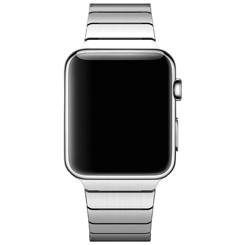1:1 Scale Butterfly Clasp Stainless Steel Watchband for Apple Watch Series 8 45mm / Ultra 49mm / 7 45mm / Series / 6 SE / SE (2022) / 5 / 4 44mm / Series 3 / 2 / 1 42mm - Silver Color - UNIQBUY