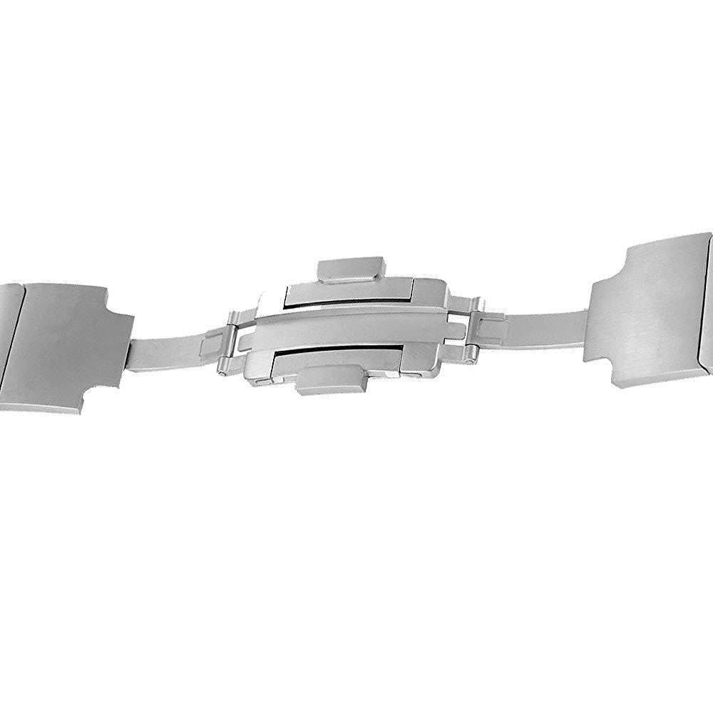 1:1 Scale Butterfly Clasp Stainless Steel Watchband for Apple Watch Series 8 45mm / Ultra 49mm / 7 45mm / Series / 6 SE / SE (2022) / 5 / 4 44mm / Series 3 / 2 / 1 42mm - Silver Color - UNIQBUY