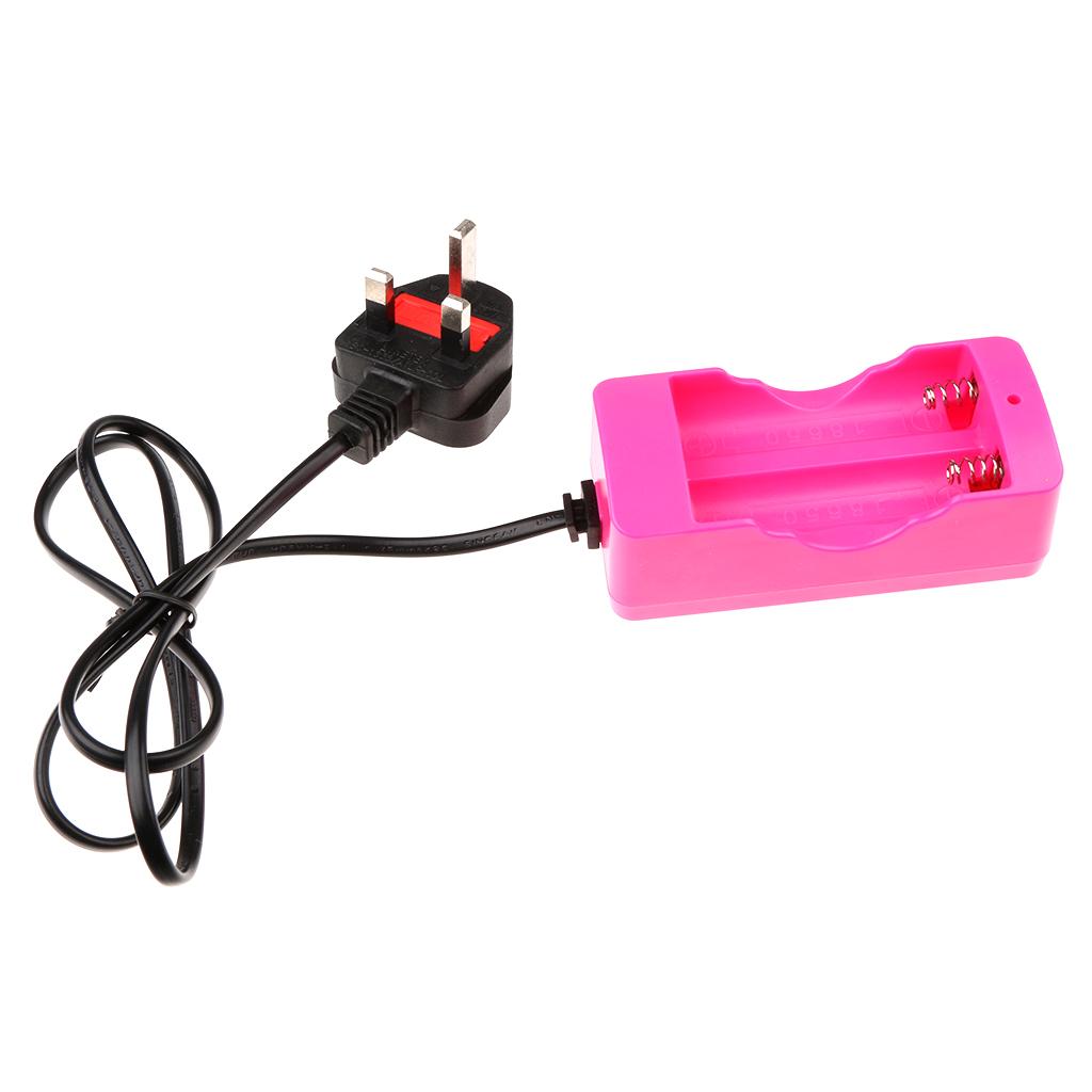 18650 Battery Charger Rechargeable Li-ion Battery Power UK Charger Red