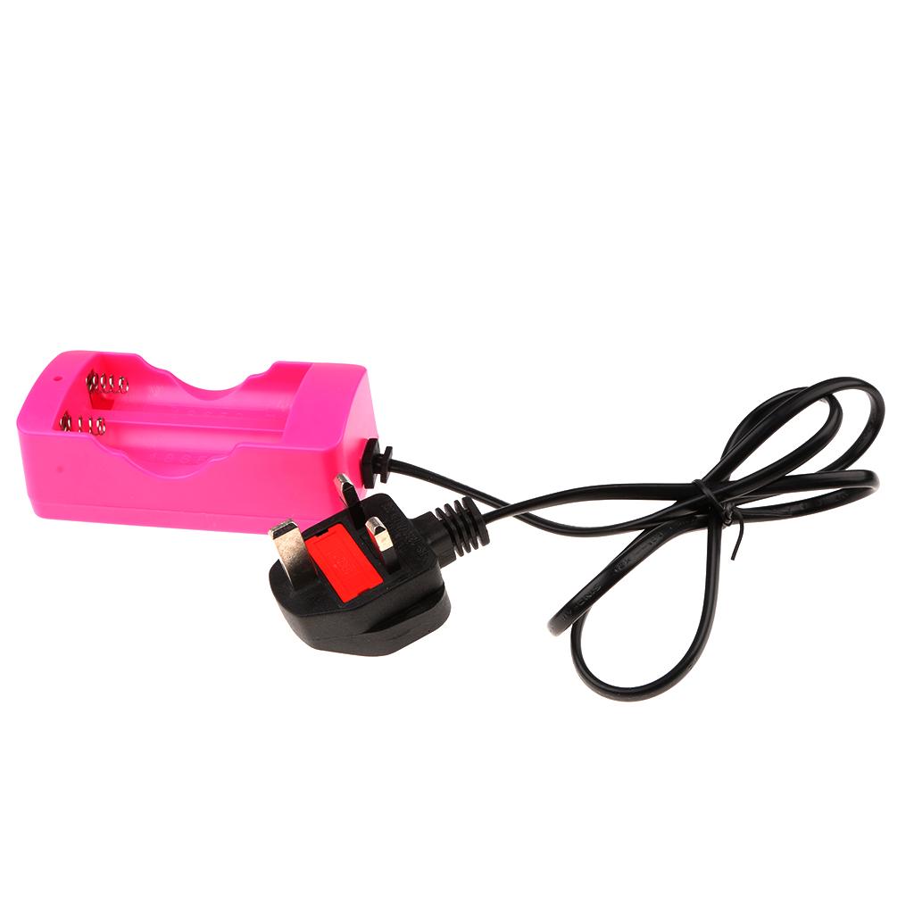 18650 Battery Charger Rechargeable Li-ion Battery Power UK Charger Red