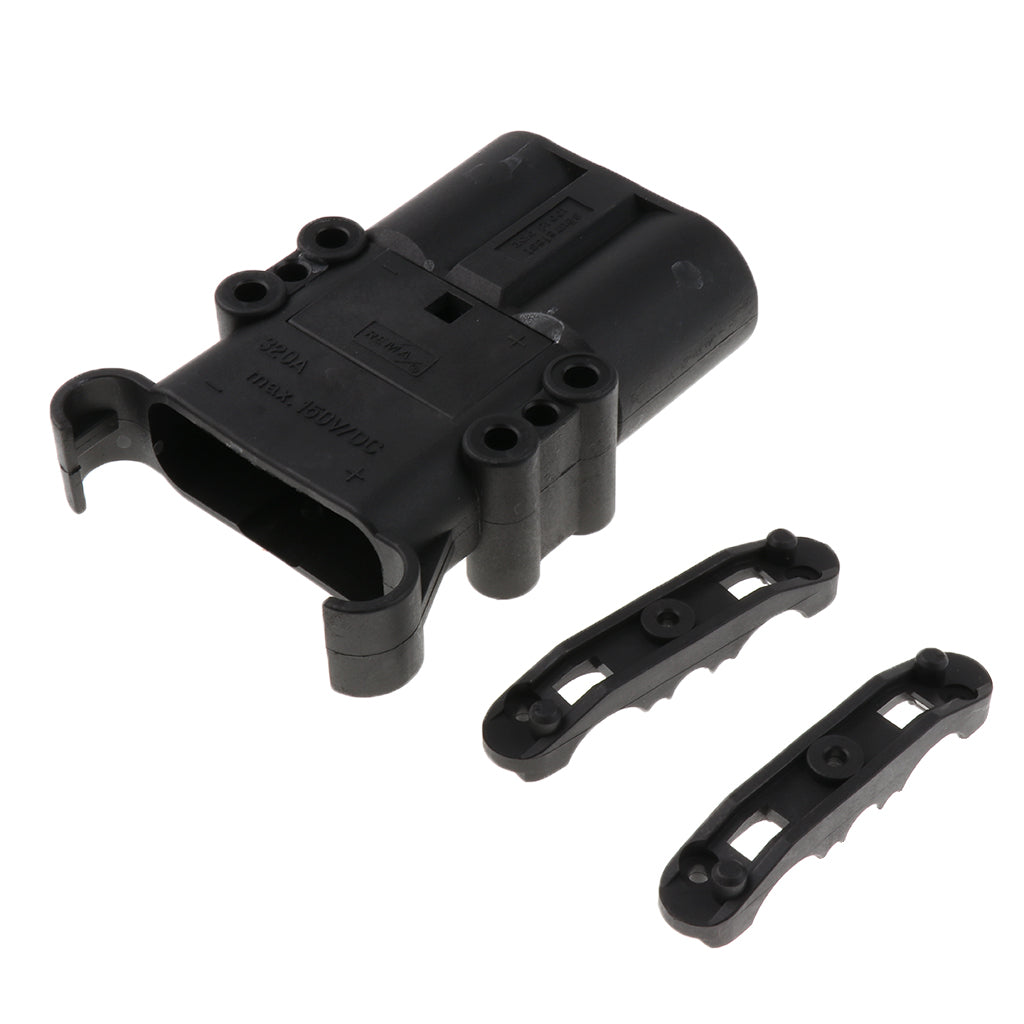 1 Pair Male Female Wire Power Connector Terminal Kit Heavy Duty Black