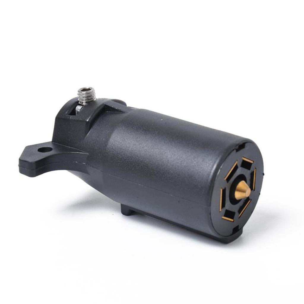 1SET 12 V 7 Way Round RV Blade Trailer Light Connector Adapter Plug + Socket