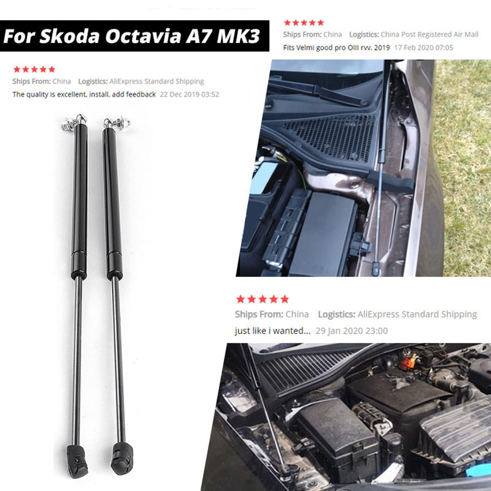 1 Pair of Front Bonnet Strut Shock Absorbers Fits for Skoda Octavia