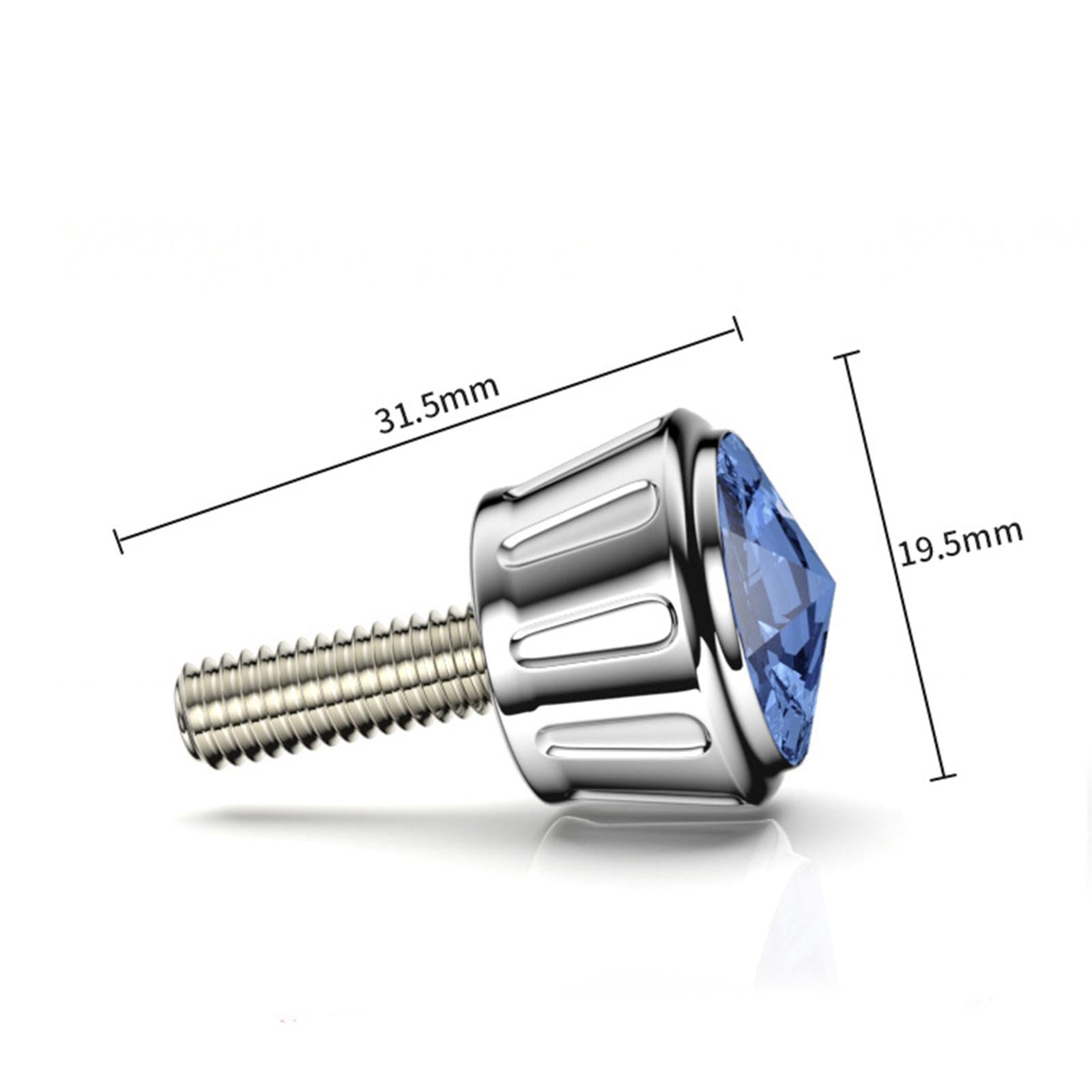 16 Pcs Car Anti Theft License Plate Fixing Screws Bolts for Tag Frames Blue