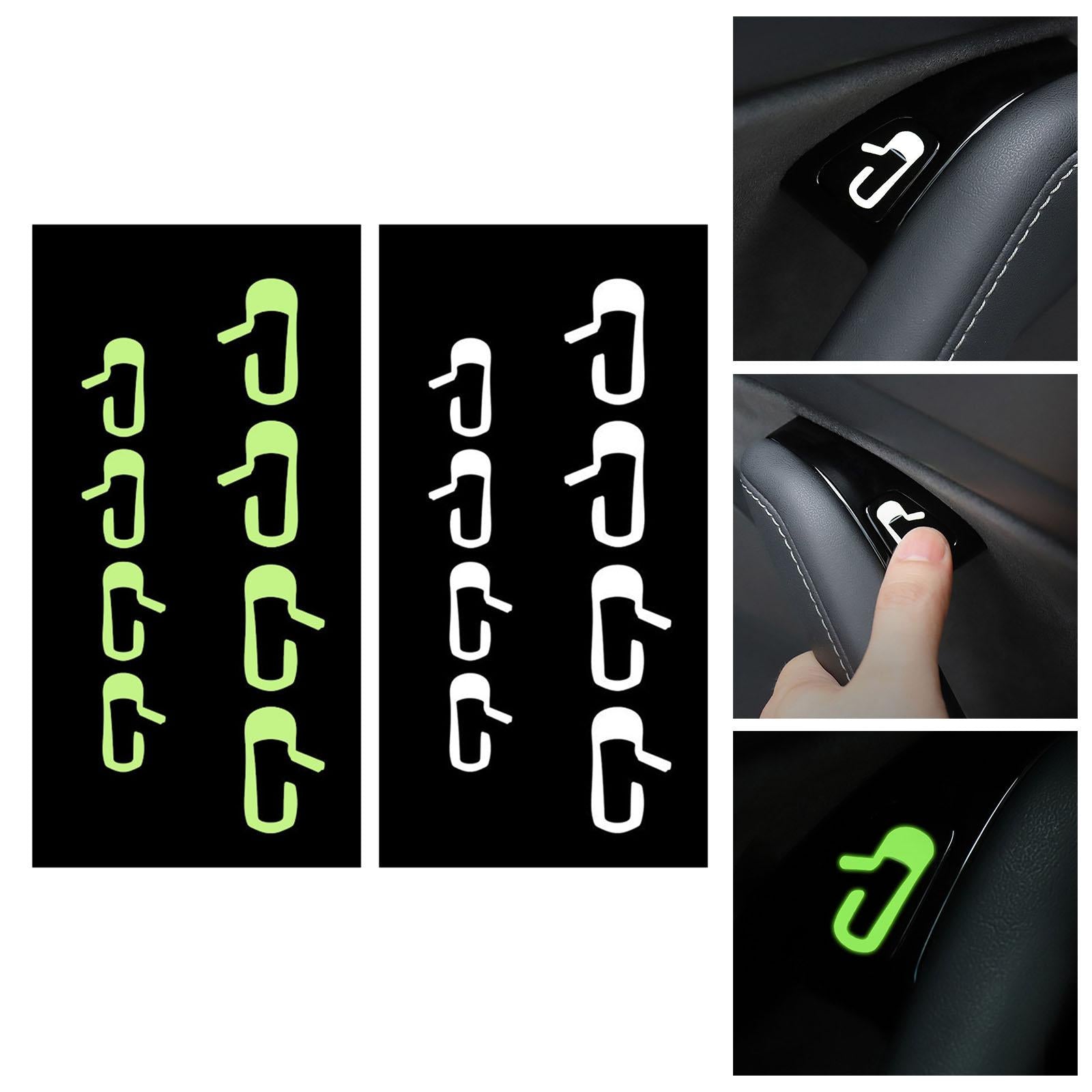 1 Set of Car Exit Vinyl Sticker Door-Botton Mark Novelty for Model 3 White