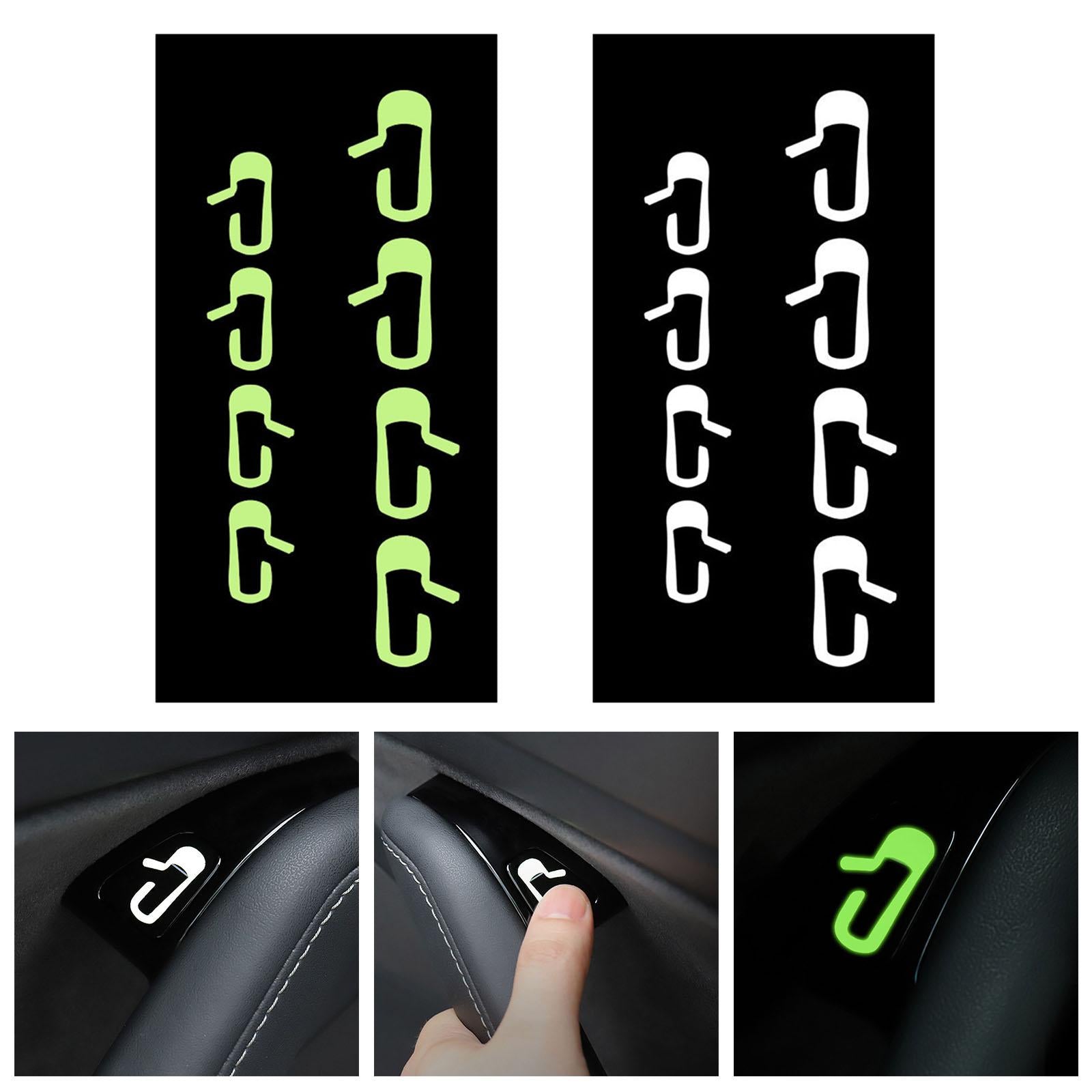 1 Set of Car Exit Vinyl Sticker Door-Botton Mark Novelty for Model 3 White