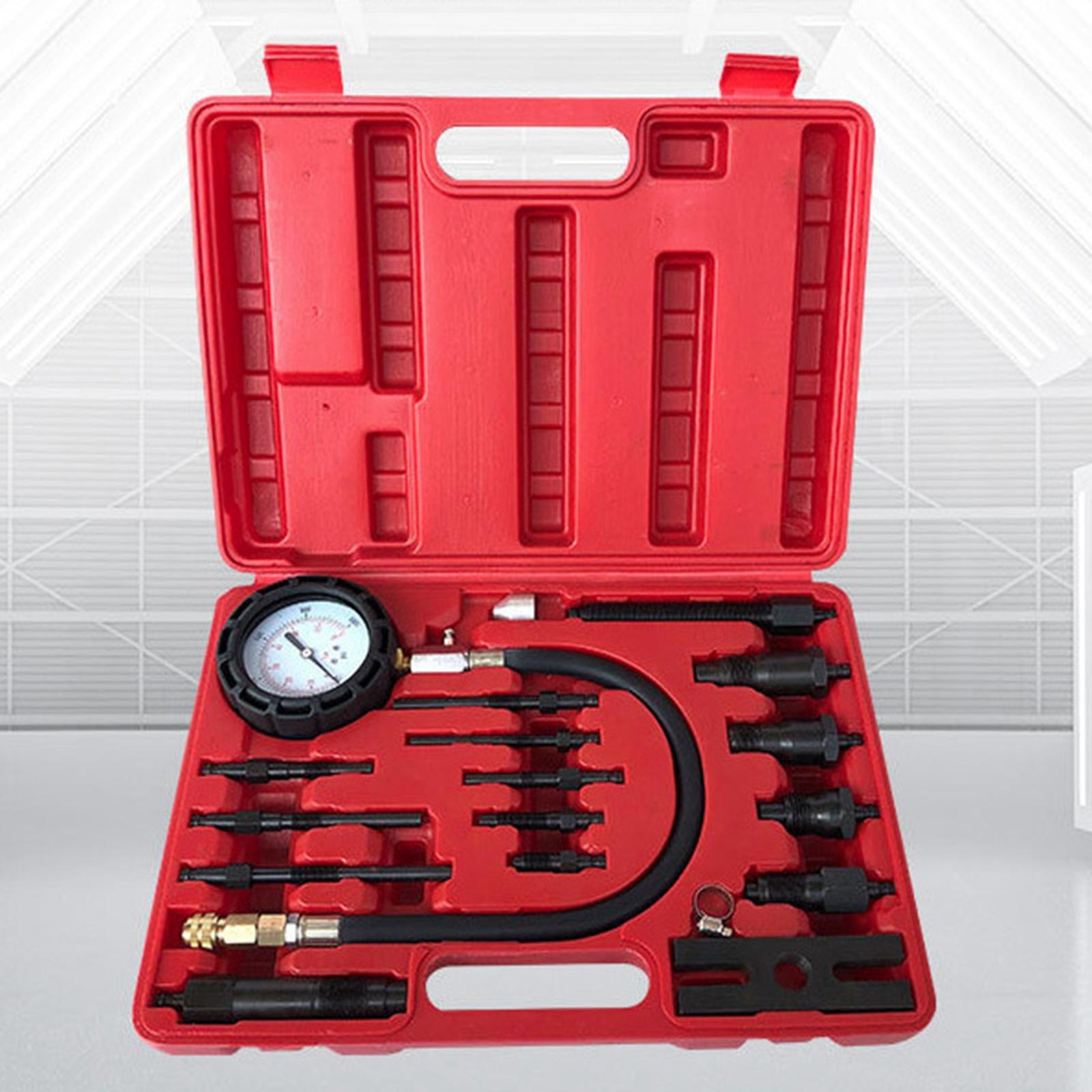 17 Pieces Diesel Engine Cylinder Compression Tester Tool Widely Application